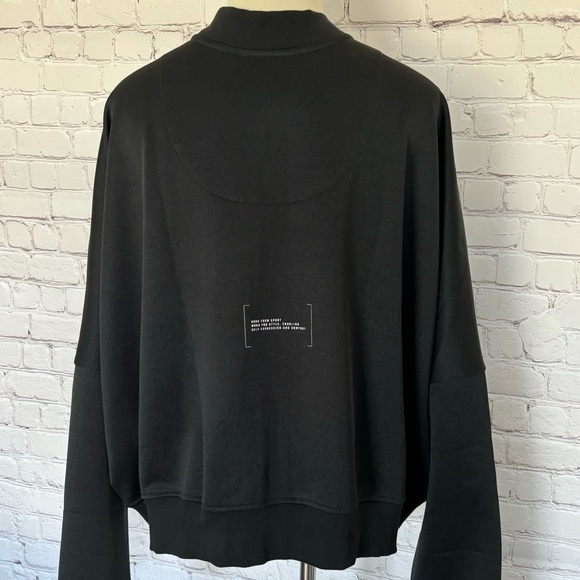 Adidas Black Full Zip Cropped Track Jacket--NWT--4X - Picture 4 of 15